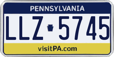 PA license plate LLZ5745