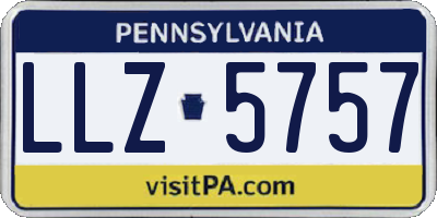 PA license plate LLZ5757