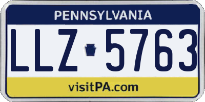 PA license plate LLZ5763
