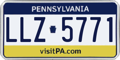 PA license plate LLZ5771