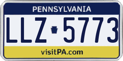 PA license plate LLZ5773