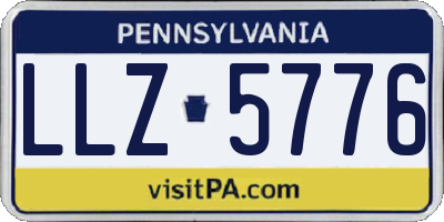 PA license plate LLZ5776