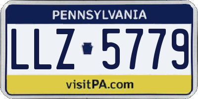 PA license plate LLZ5779