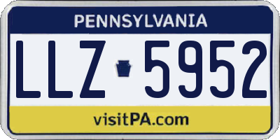 PA license plate LLZ5952