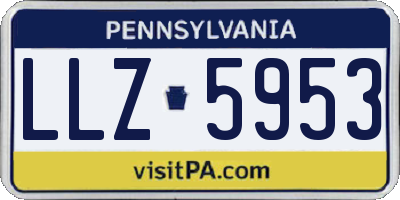 PA license plate LLZ5953