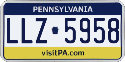 PA license plate LLZ5958