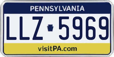 PA license plate LLZ5969