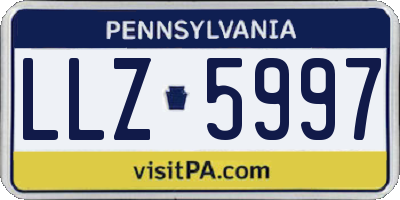 PA license plate LLZ5997