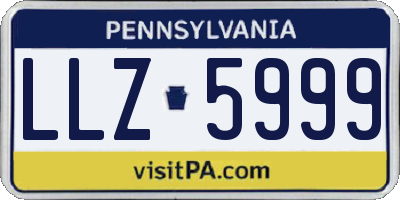 PA license plate LLZ5999