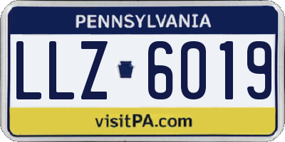 PA license plate LLZ6019
