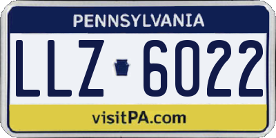 PA license plate LLZ6022