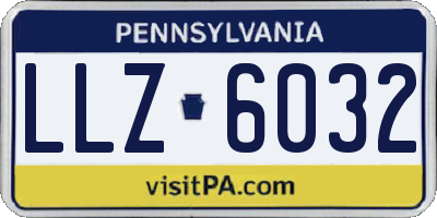 PA license plate LLZ6032