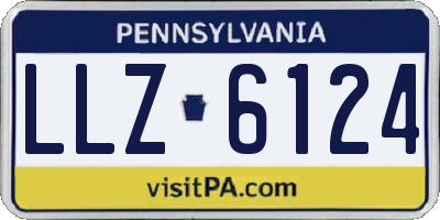 PA license plate LLZ6124