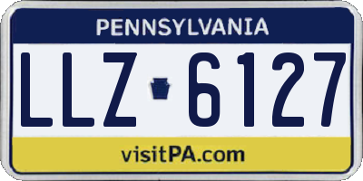 PA license plate LLZ6127