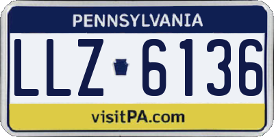 PA license plate LLZ6136