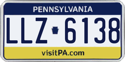 PA license plate LLZ6138
