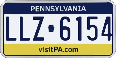 PA license plate LLZ6154