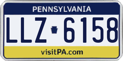 PA license plate LLZ6158