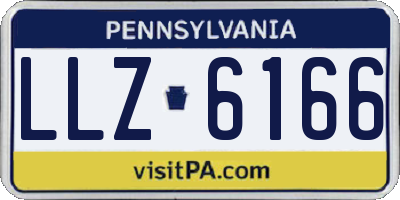 PA license plate LLZ6166