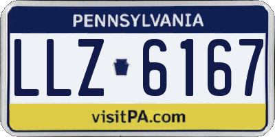 PA license plate LLZ6167