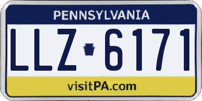 PA license plate LLZ6171