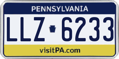 PA license plate LLZ6233