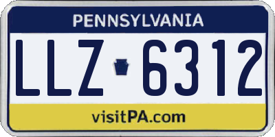 PA license plate LLZ6312