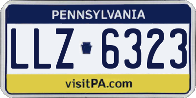 PA license plate LLZ6323