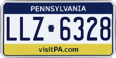 PA license plate LLZ6328