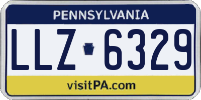 PA license plate LLZ6329