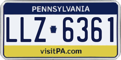 PA license plate LLZ6361