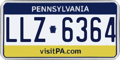 PA license plate LLZ6364