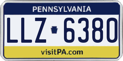 PA license plate LLZ6380