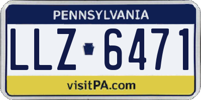 PA license plate LLZ6471