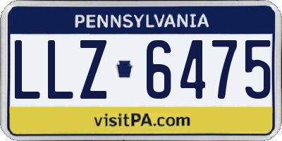 PA license plate LLZ6475