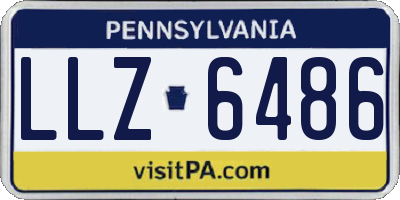 PA license plate LLZ6486