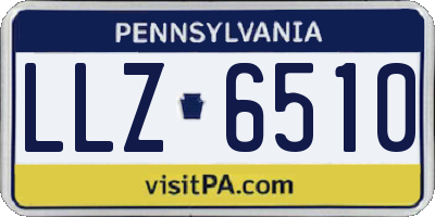 PA license plate LLZ6510