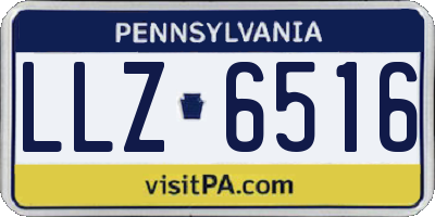 PA license plate LLZ6516