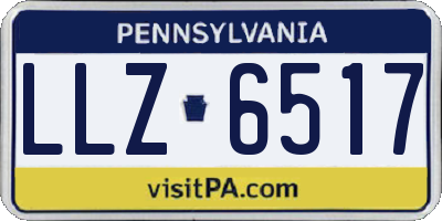 PA license plate LLZ6517