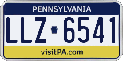 PA license plate LLZ6541