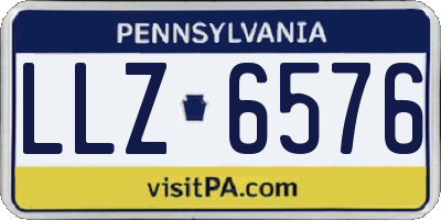 PA license plate LLZ6576