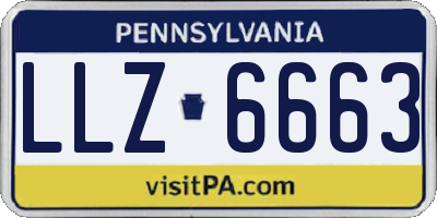 PA license plate LLZ6663