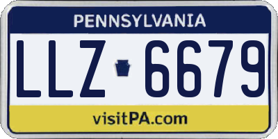 PA license plate LLZ6679