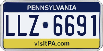 PA license plate LLZ6691