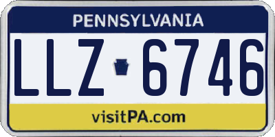PA license plate LLZ6746