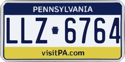 PA license plate LLZ6764