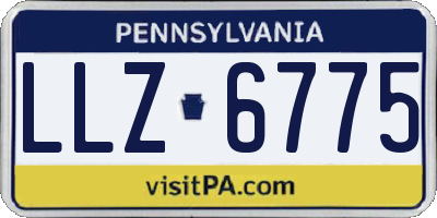 PA license plate LLZ6775