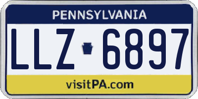 PA license plate LLZ6897