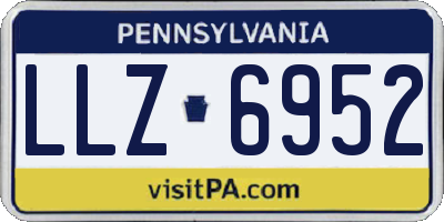 PA license plate LLZ6952