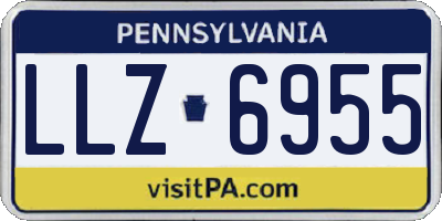PA license plate LLZ6955